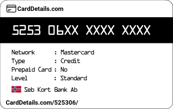 Card Details: 525306