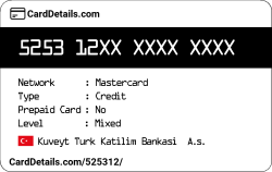 Card Details: 525312