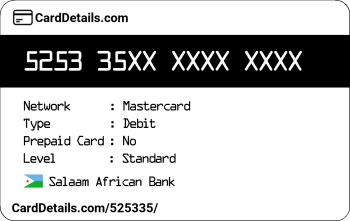 Card Details: 525335