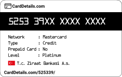 Card Details: 525339