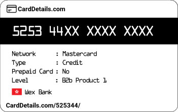 Card Details: 525344