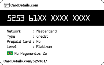 Card Details: 525361