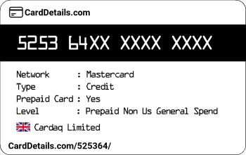 Card Details: 525364
