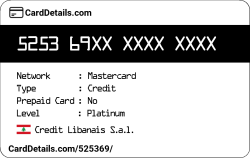 Card Details: 525369