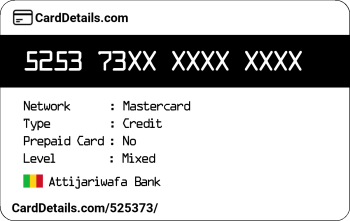 Card Details: 525373
