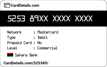 Card Details: 525389