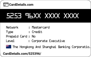 Card Details: 525396
