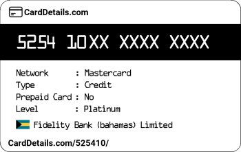 Card Details: 525410