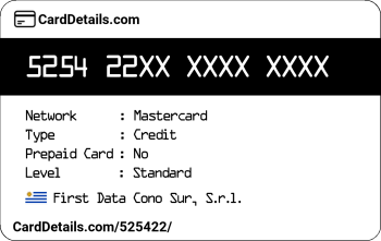 Card Details: 525422