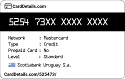 Card Details: 525473