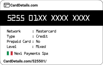 Card Details: 525501