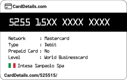 Card Details: 525515