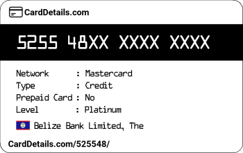 Card Details: 525548