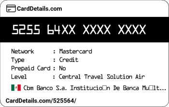 Card Details: 525564