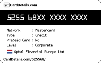 Card Details: 525568