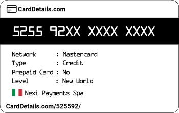 Card Details: 525592