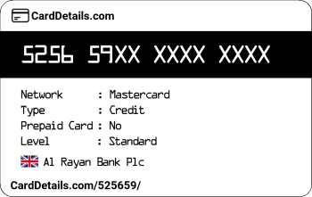 Card Details: 525659
