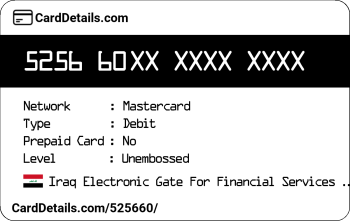 Card Details: 525660