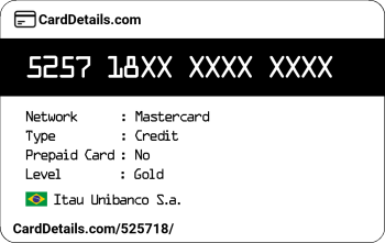 Card Details: 525718
