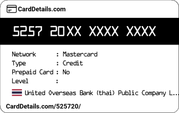 Card Details: 525720