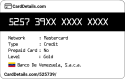 Card Details: 525739