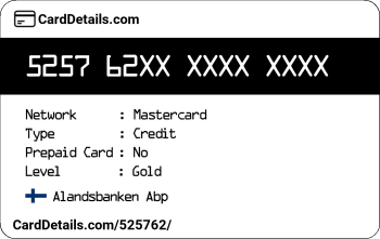 Card Details: 525762