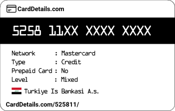 Card Details: 525811