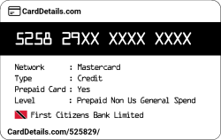 Card Details: 525829