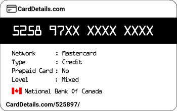 Card Details: 525897