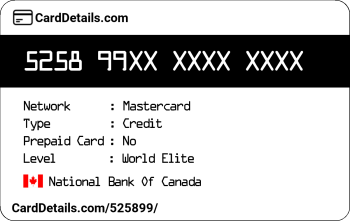 Card Details: 525899