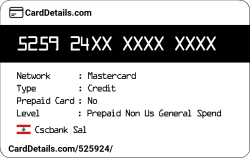 Card Details: 525924