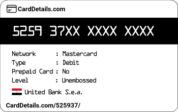 Card Details: 525937