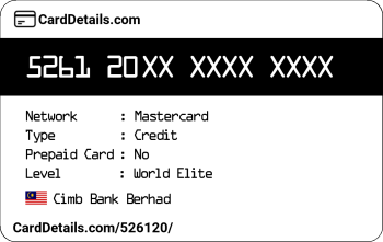 Card Details: 526120
