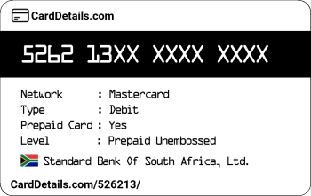Card Details: 526213