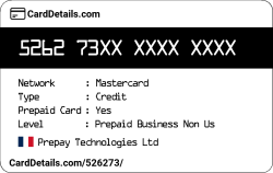 Card Details: 526273