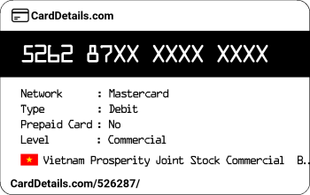 Card Details: 526287