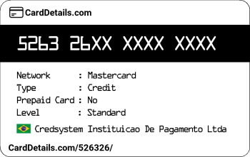 Card Details: 526326