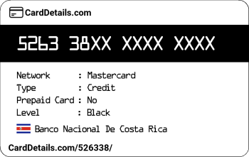 Card Details: 526338
