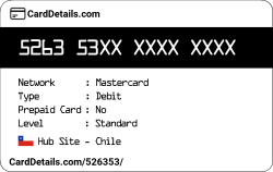 Card Details: 526353