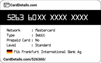 Card Details: 526360