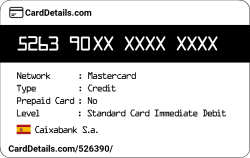 Card Details: 526390