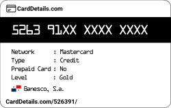 Card Details: 526391