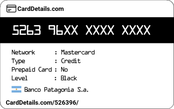Card Details: 526396