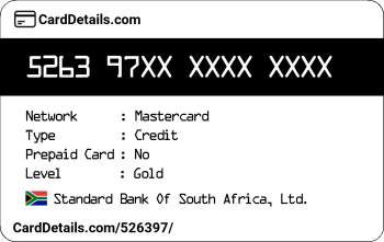 Card Details: 526397