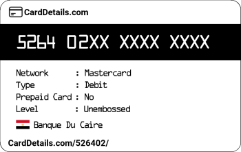 Card Details: 526402