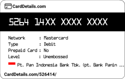 Card Details: 526414
