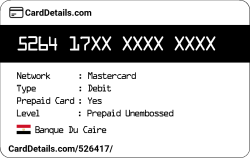 Card Details: 526417