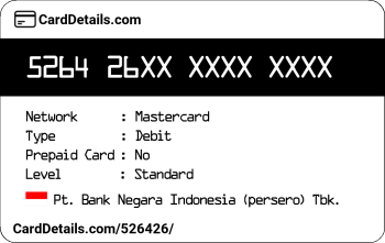 Card Details: 526426