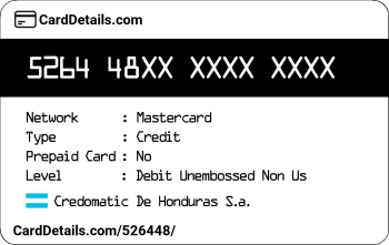 Card Details: 526448