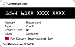 Card Details: 526465